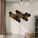 Art mural hexagonal en bois1.webp