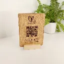 Présentoirs de menus en bois avec QRCODE2.webp
