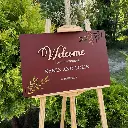 Panneaux de bienvenue mariage en bois motif fleur4.webp