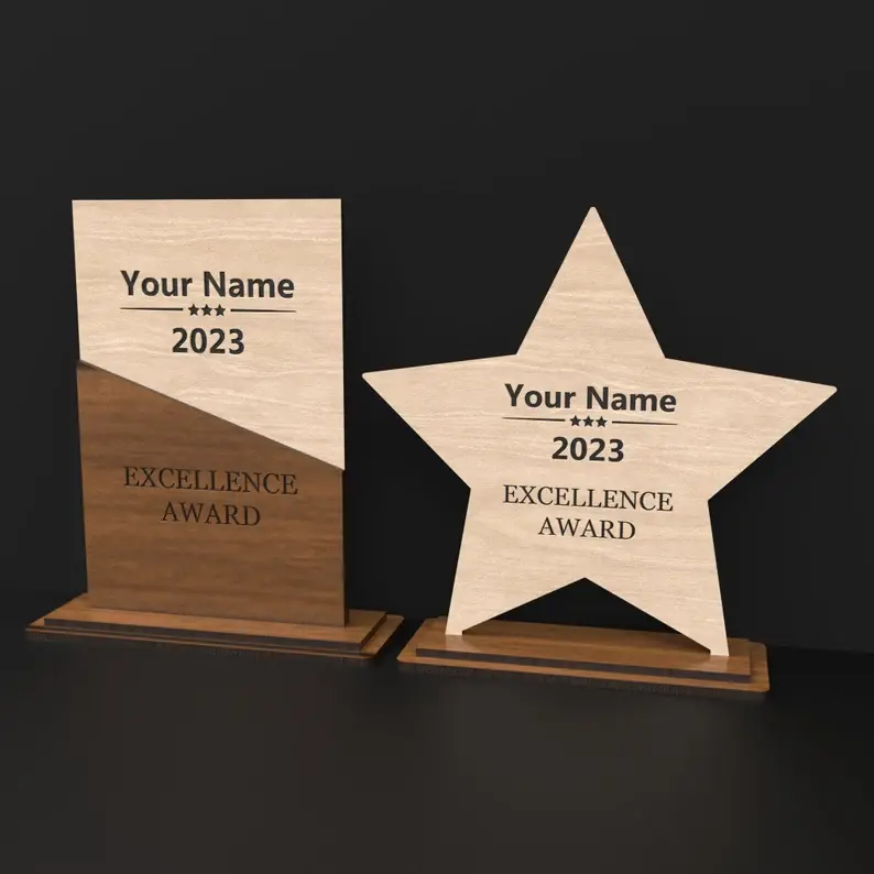 trophée en bois de distinction motifs geométriques4.webp