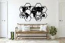 panneau mural hexagonnal avec carte du monde2.webp