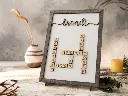Toile famille personnalisable avec vos noms et cadre