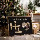 Toile personnalisable avec les noms des membres de la famille et photo couple