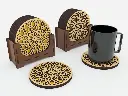 lot 6 sous verres et tasses circulaires personnalisés en couleur avec votre motif et boite