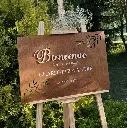 Panneaux de bienvenue mariage en bois motif fleur