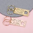 paire de Porte-clés personnalisé pour couple, cadeau petite amie en bois