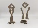 Trophée géométriques Award en bois couleurs