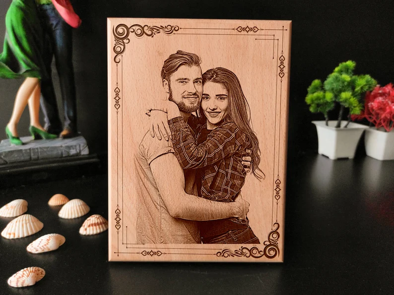 Portrait en bois (A5)