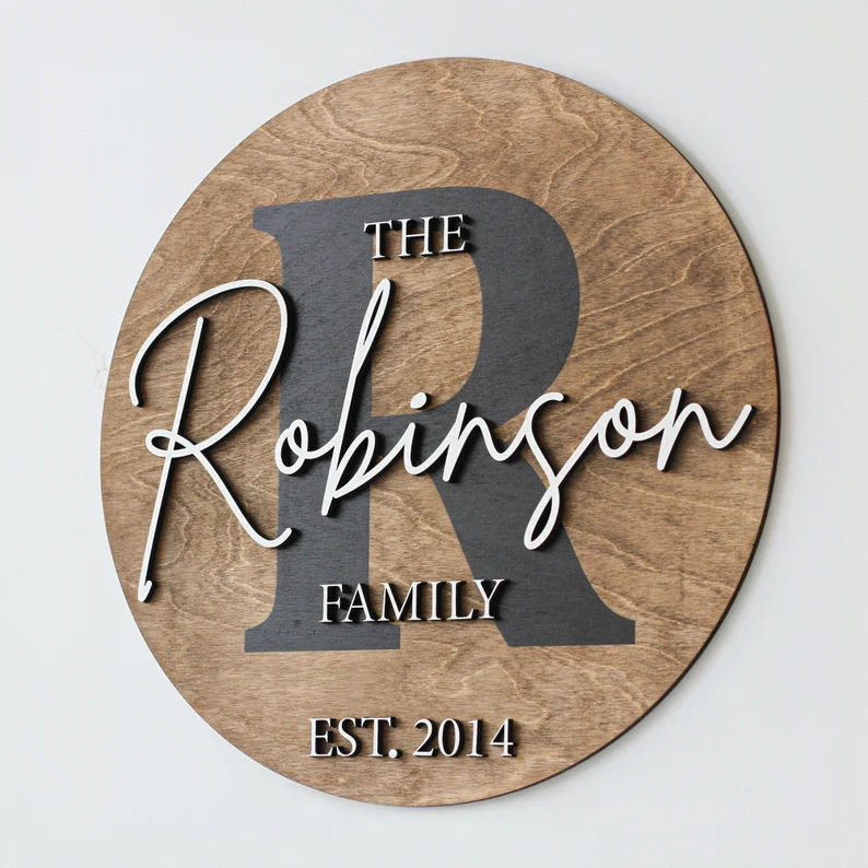Toile famille personnalisable circulaire