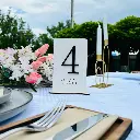 Numéros de table en bois, Mariage rustique