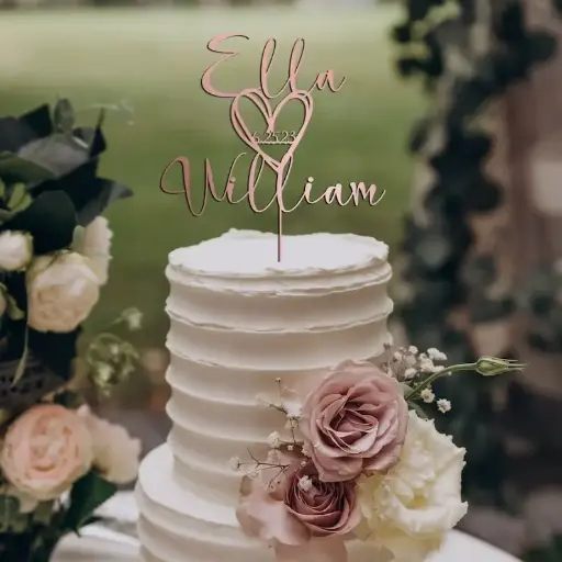 Dessus de gâteaux mariage personnalisé couple