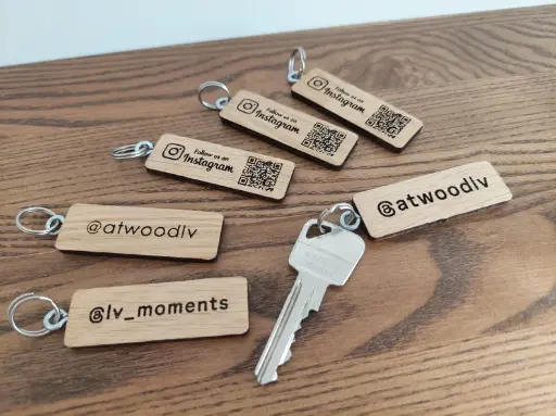 Porte-clés avec code QR personnalisé